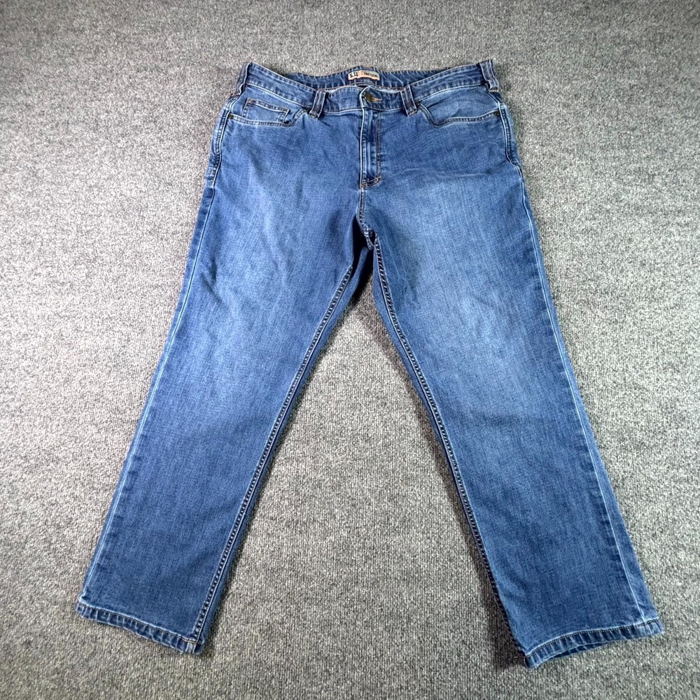 5.11 Tactical Jeans Men's 40x30 Blue Cotton Denim Straight Faded Whiskers Detail
